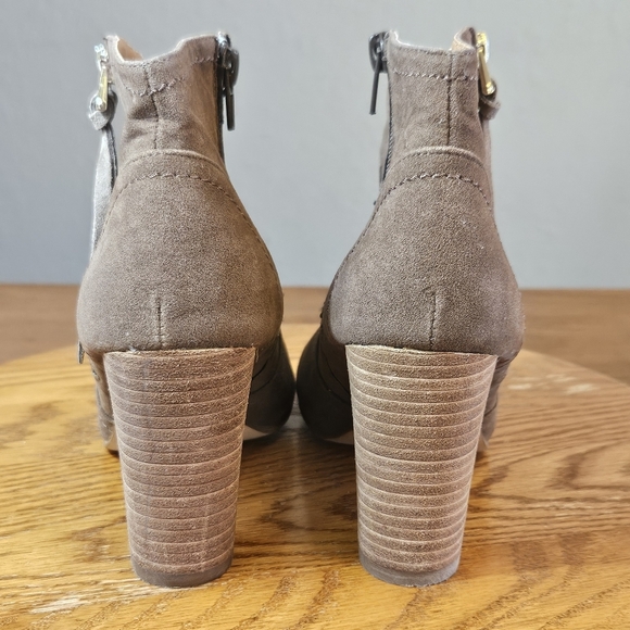 XOXO "Barron" (122267) Open Toe Western Booties Brown Size 7.5 - Picture 2 of 11